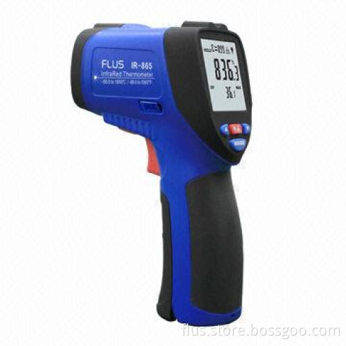 Non-contact Thermometer, Adjustable Emissivity, 50:1, -58 to 3362°F